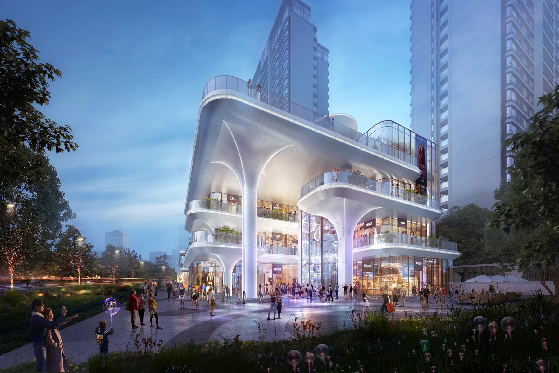 Talent apartment retail podium