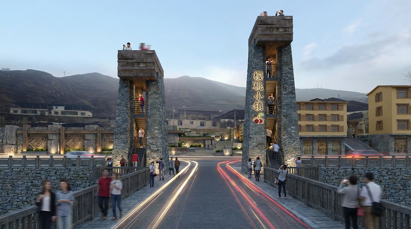 Scenic entrance after renovation